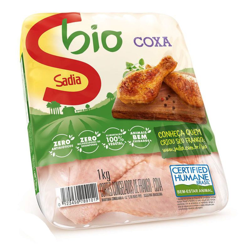 Coxa De Frango Sadia Bio Bandeja 1kg (7891515495435)