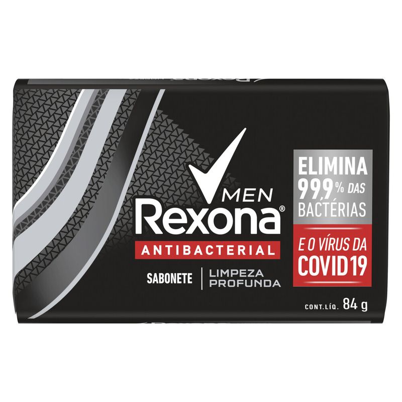 Sabonete Antibacterial Rexona 84g Men Limpeza Profunda (7891150068902)