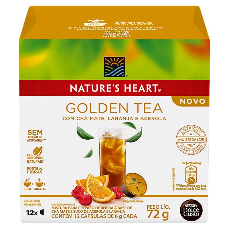 Cápsula Nature's Heart Golden Tea 72g (7891000356012)