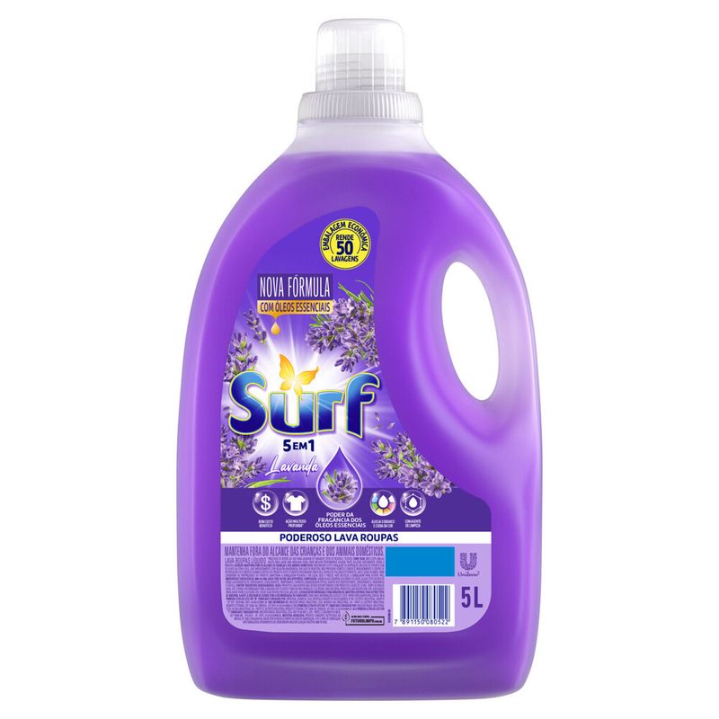 Lava Roupa Líquido Surf Lavanda 5L (7891150080522)