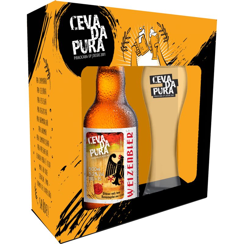 Cerveja Cevada Pura Weizenbier E Copo 500ml (7898942301865)