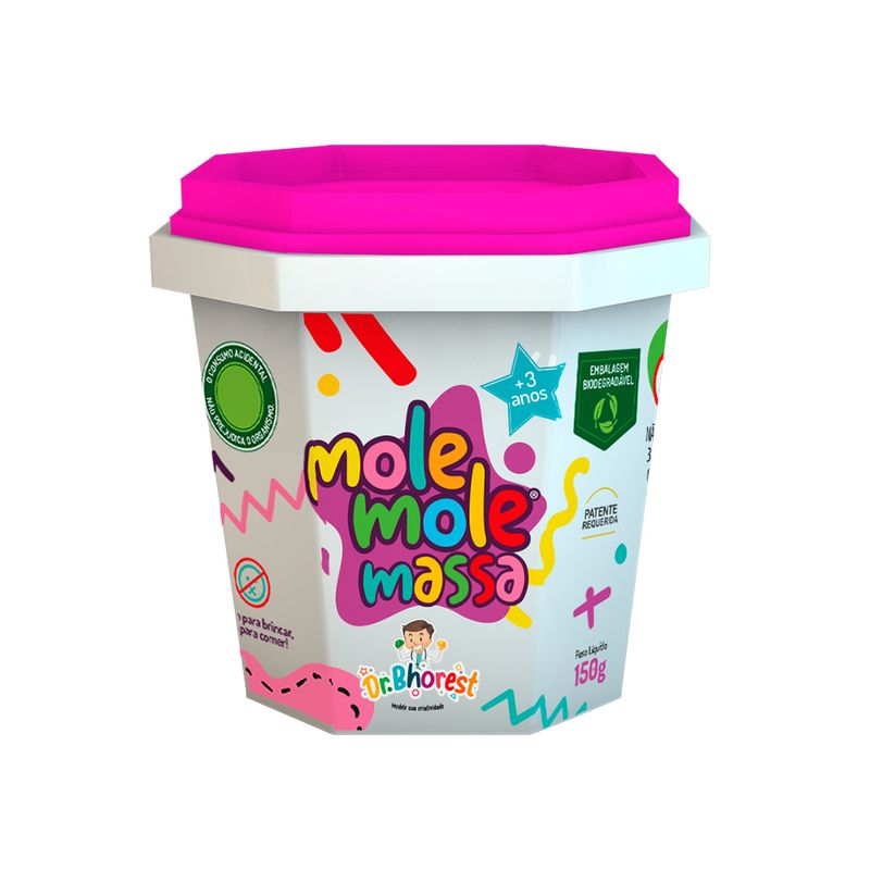 Massa Modelar Dr Bhorest 150g Mole Pink (7898692660052)