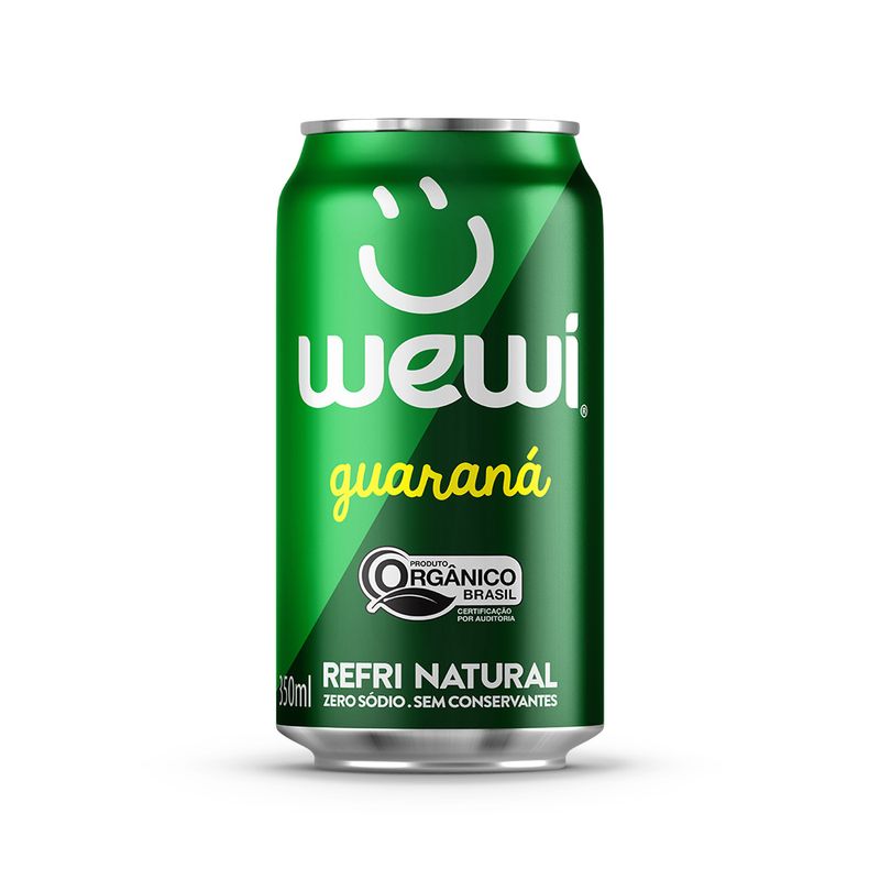 Bebida Gaseificada Orgânica Wewi Guaraná Zero 350ml Lata (7898950338020)