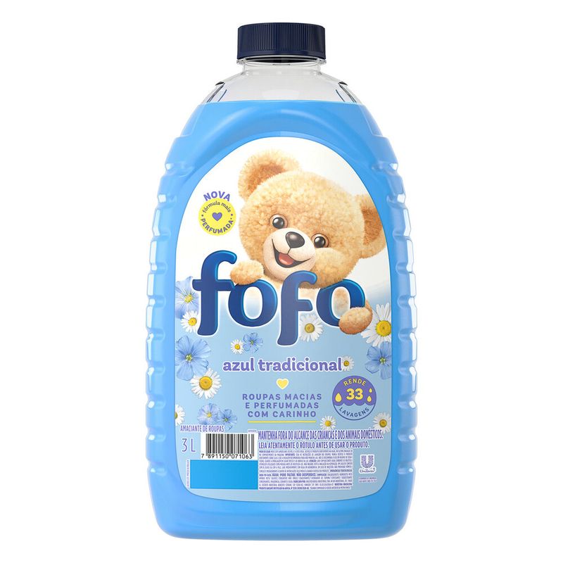 Amaciante Roupas Concentrado Fofo Tradicional 3L (7891150071063)