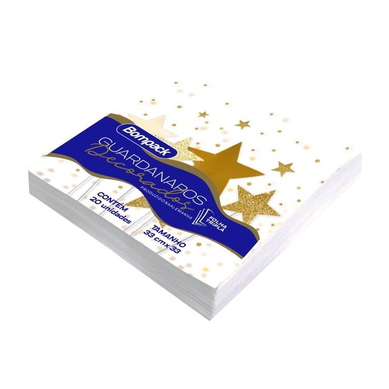Guardanapo de Papel Bompack Estampado Estrela (7898182806007)