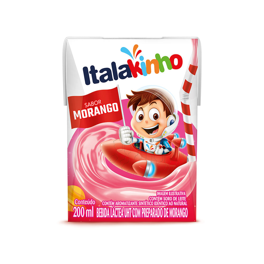 Bebida Láctea UHT Italac 200ml Morango
