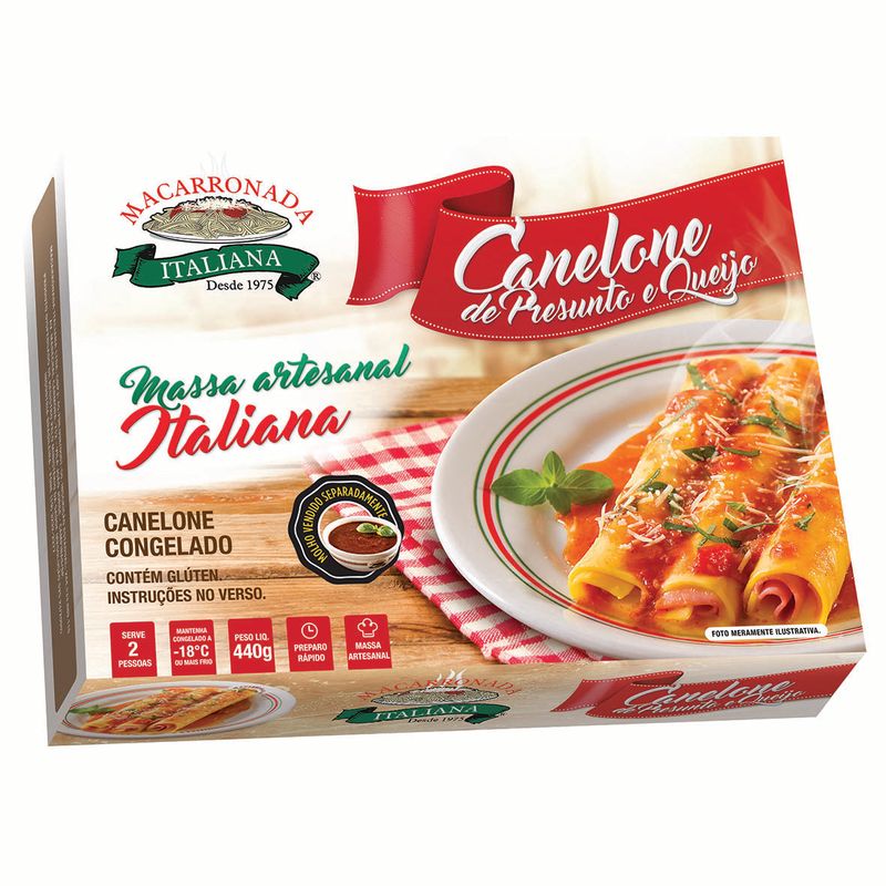 Massa Caneloni Italiana Presunto E Queijo 440G (7898270430183)