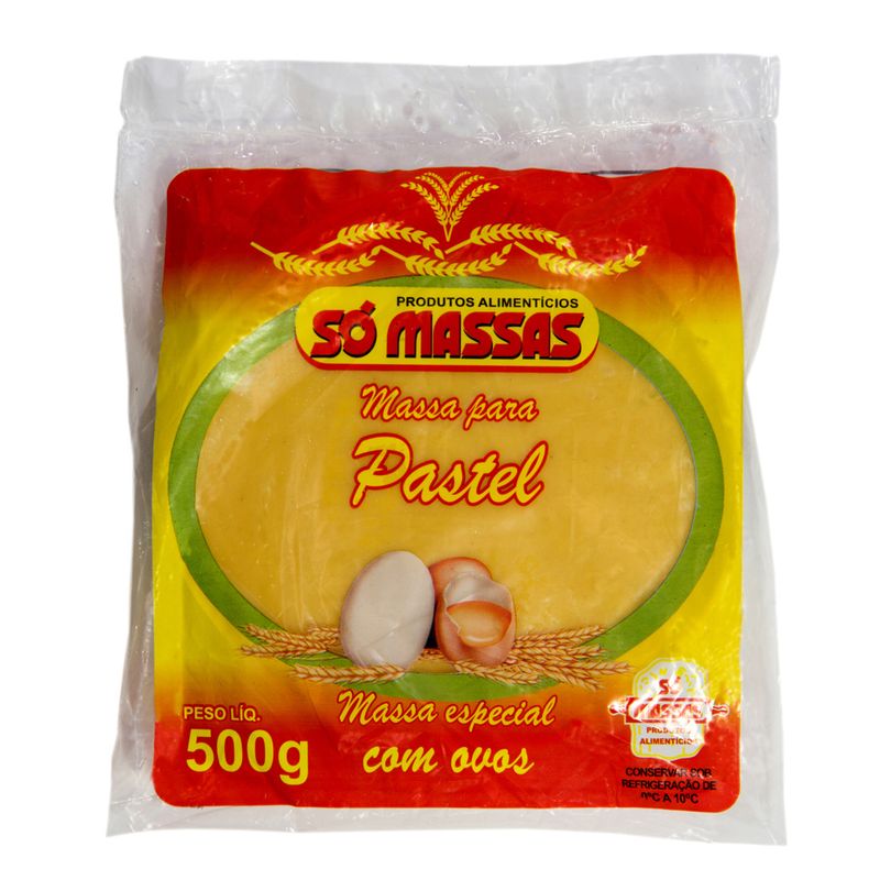 MASSA PASTEL SO MASSA 500G COM OVOS DISCO (7897387800155)
