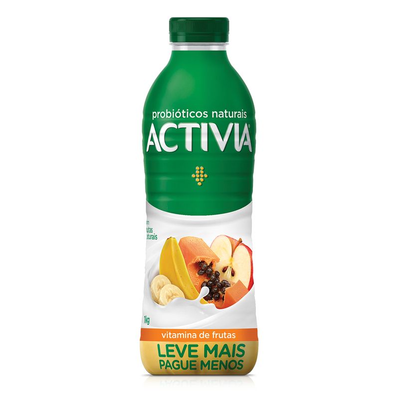 LEITE FERMENTADO DESNATADO ACTIVIA VITAMINA DE FRUT GT 1KG (7891025122203)