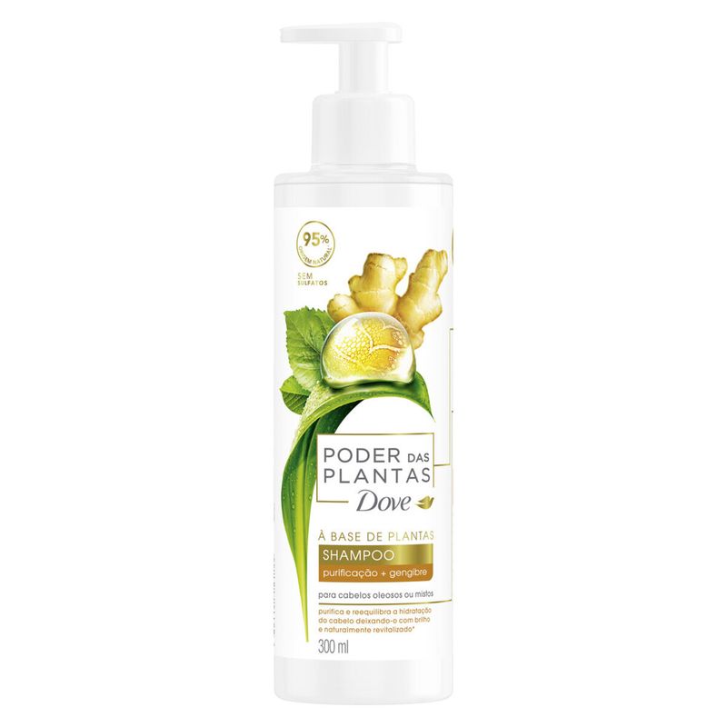 Shampoo Dove Poder Das Plantas Gengibre 300ml (7891150081055)