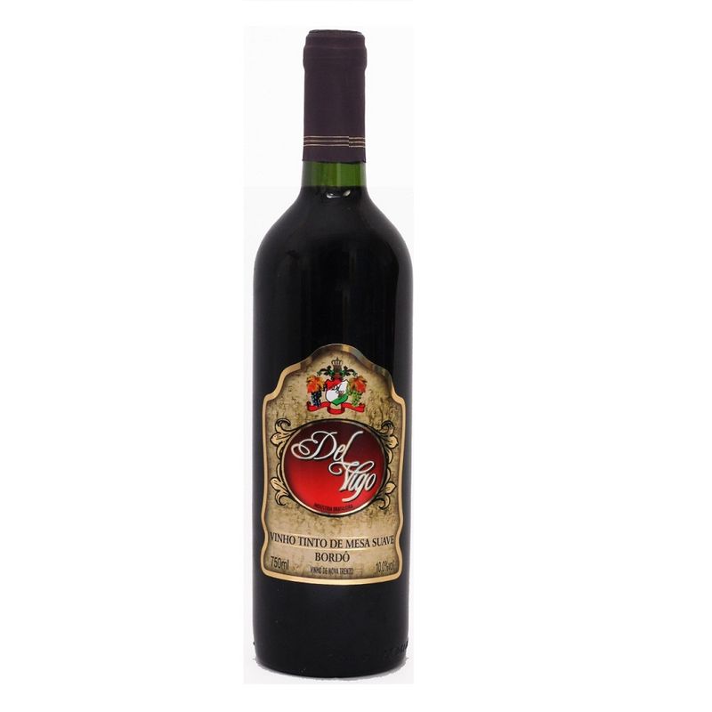 Vinho Brasileiro Del Vigo Bordô Suave 750ml (7898903405090)