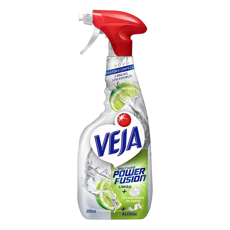 Limpador Spray Multiuso Power Fusion Limão, Veja, 500ml (7891035000744)