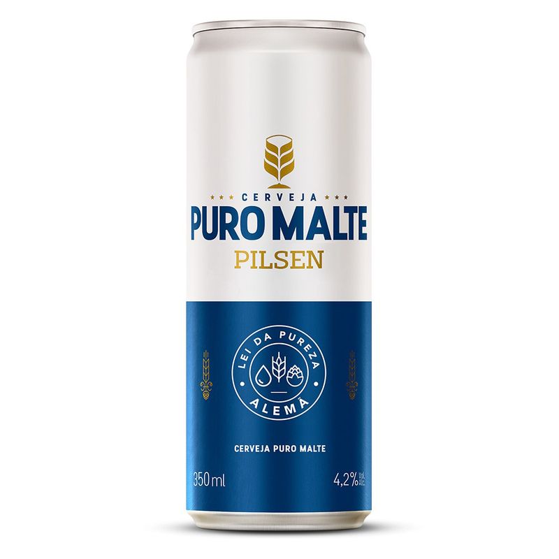 Cerveja Puro Malte Pilsen Lata 350ml (7898915949797)