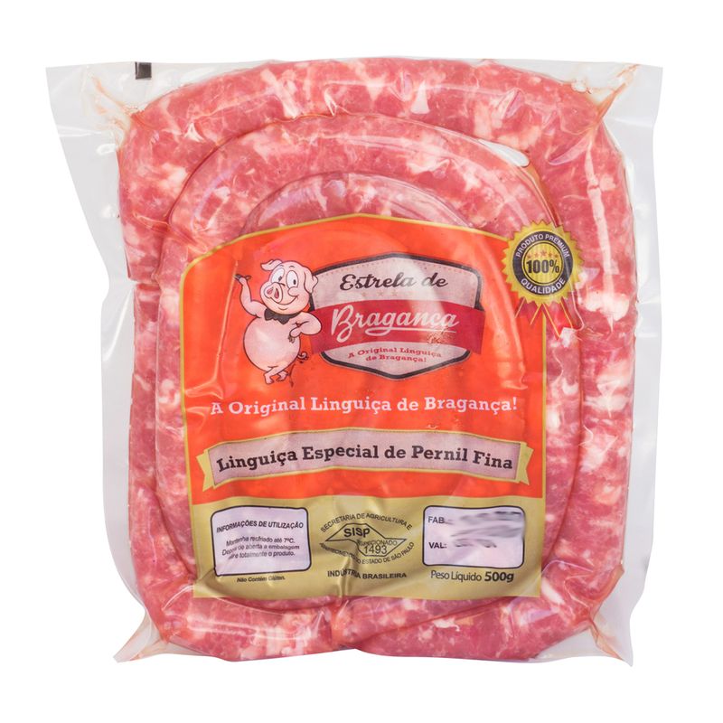 Linguiça Pernil Estrela Bragança Fina 500g (7898598920984)