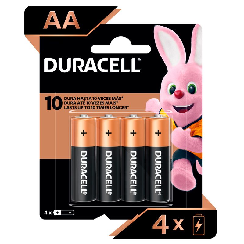 Pilha Alcalina AA Pequena DURACELL com 4 unidades (7891051036253)