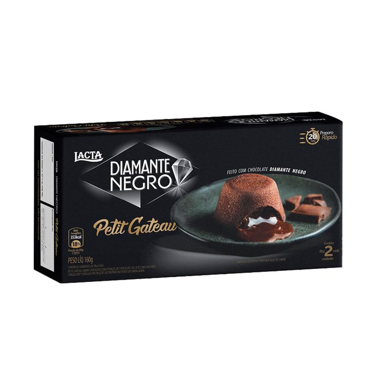 Petit Gateau Lacta Diamante Negro 160g (7898161870890)