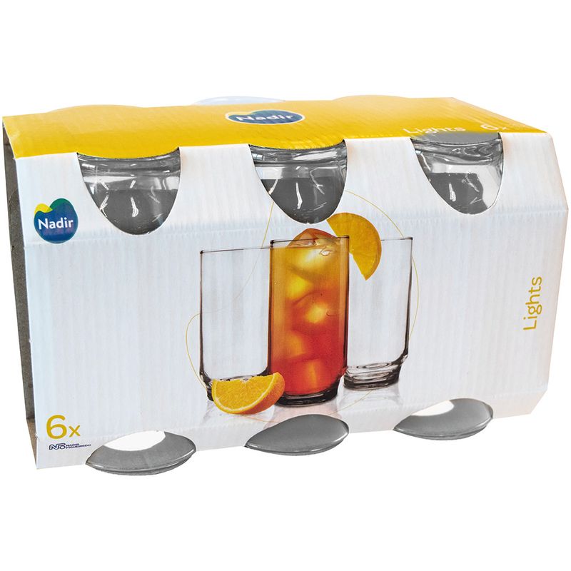 Jogo Copo Lights Nadir 6 Peças 300ml (7891155054122)