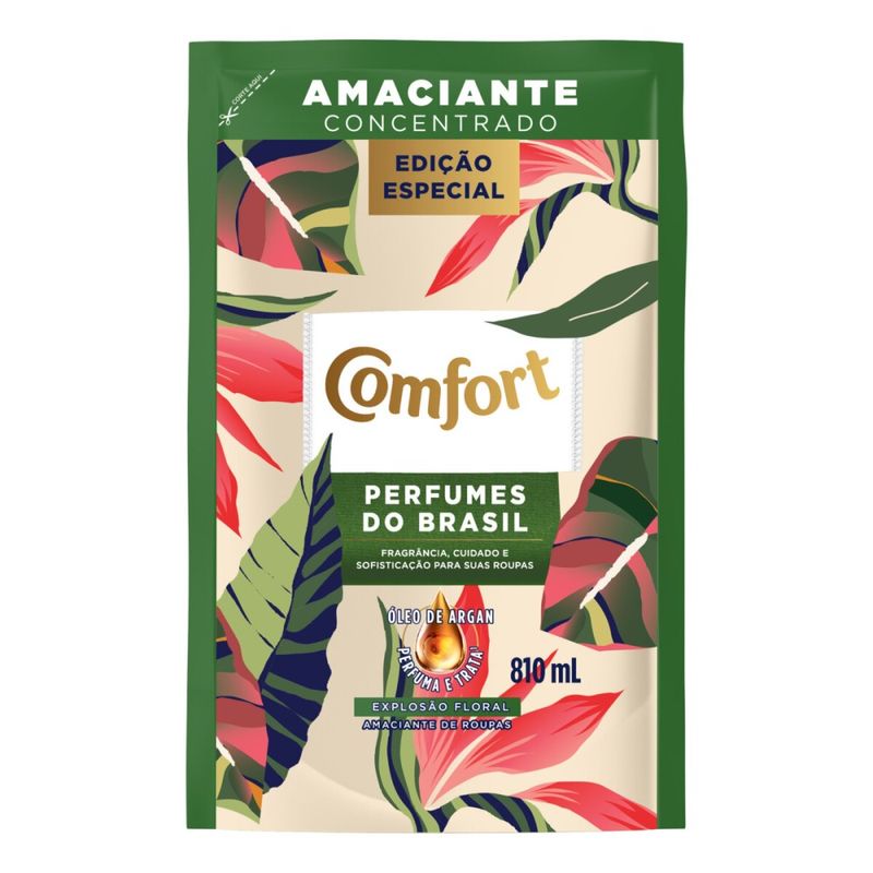 Amaciante Roupas Concentrado Comfort Exp Floral 810ml Sachê (7891150087507)