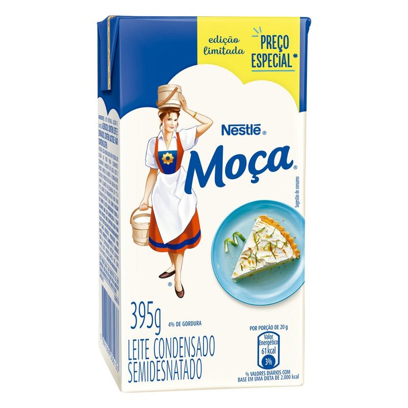 Leite Condensado Moça Semi Desnatado 395g (7891000356135)