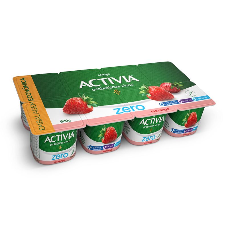 Leite Fermentado Polpa Activia Zero Morango 680g (7891025123835)