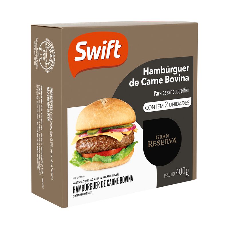 Hamburguer Gran Reserva Swift 400g Bovino (7894904247301)
