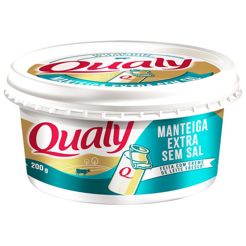 Manteiga sem sal Qualy 200g (7891515557416)