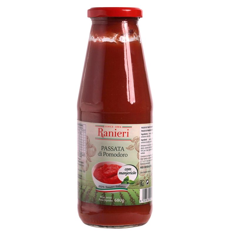 Passata Tomate Ranierii Com Manjericao 680G (8008584050253)