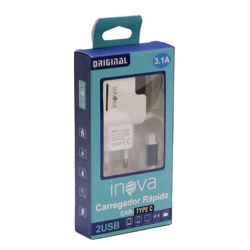 Acessório Celular Carregador Inova Type C 2 Metros (7898908418033)