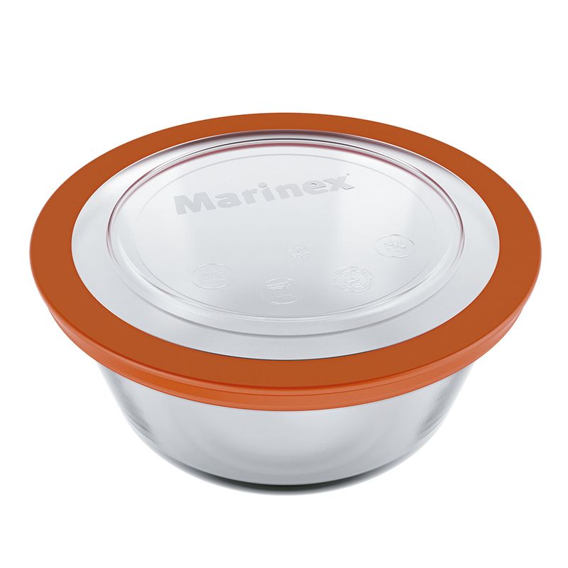 Tigela Marinex Red Med 1,2L Tampa Plástica (7891155064930)