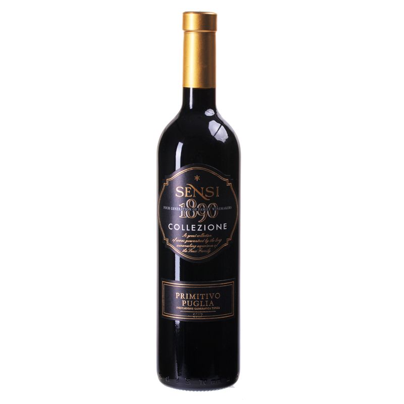 Vinho Italiano Sensi Primitivo Puglia 750ml (8002477090500)