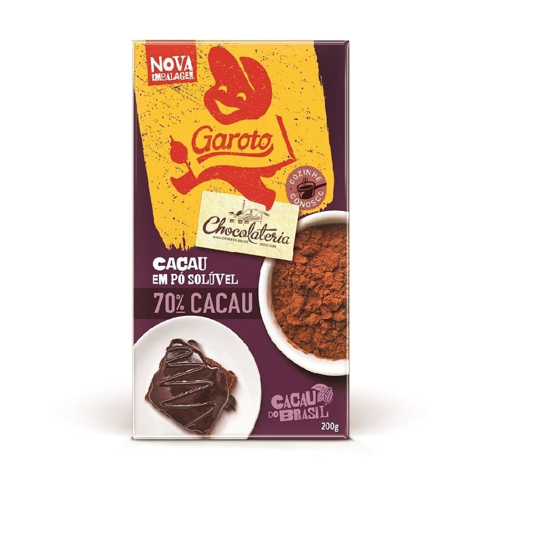 Chocolate Em Pó Garoto 70 Cacau 200g (7891008117035)