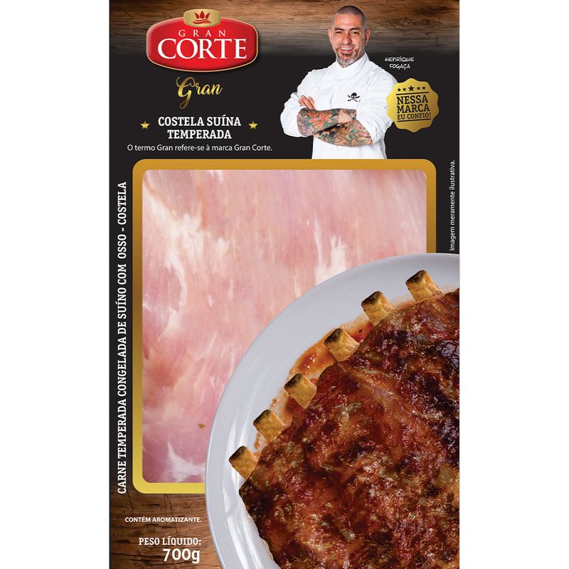 Costela Suína Temperada Gran Corte 700g (7898626090573)