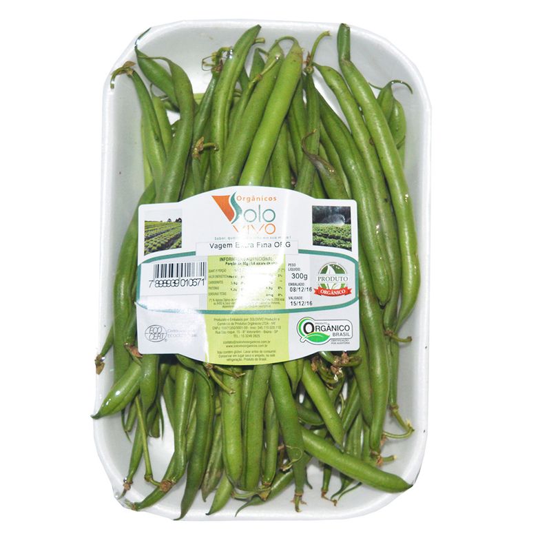 VAGEM EXTRA FINA ORGANICA SOLO VIVO 300G (7898939010671)