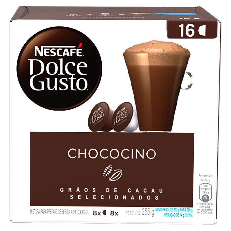 Cápsula de chococino Dolce Gusto 16 un (7891000355855)