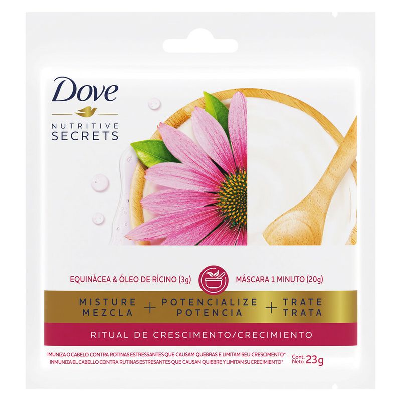 Creme Tratamento Dove 23ml Sache 1 Minuto Ritual Crescimento (7891150075894)