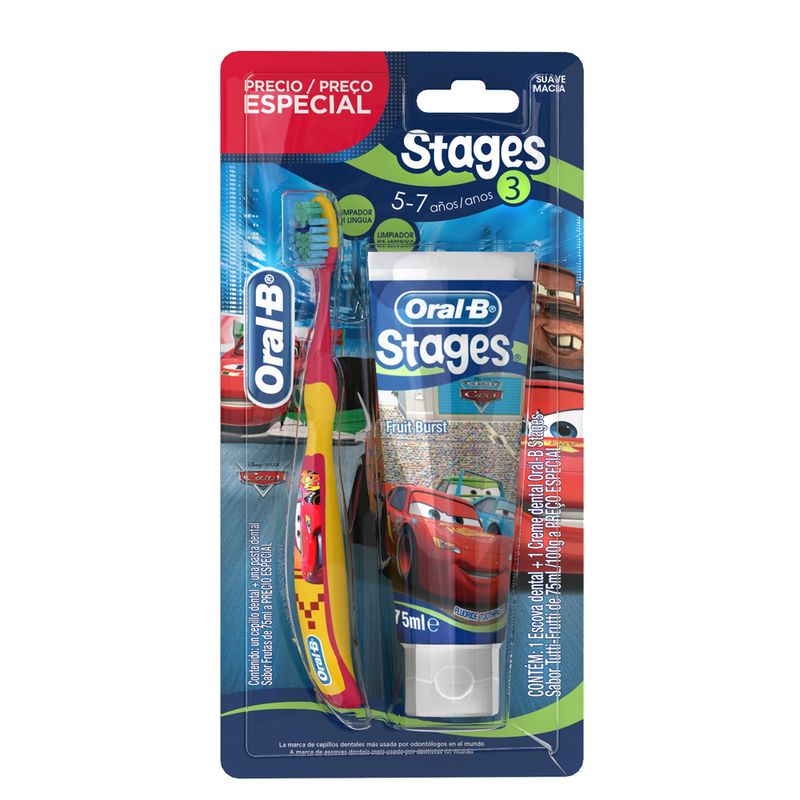 Kit Escova Dental Infantil Oral B + Creme Dental (7506309834146)