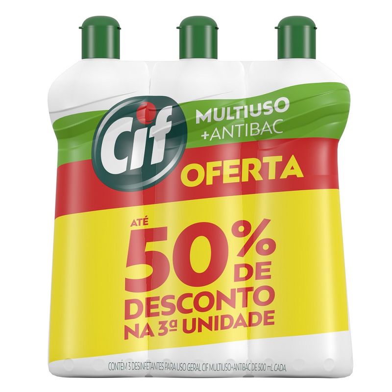 Limpador Multiuso Cif Antibac 500ml (7891150079526)