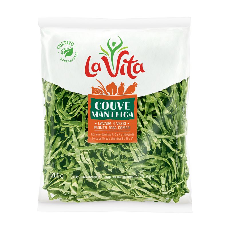 Couve Manteiga Fatiado La Vita Bandeja 200g (7898904845093)