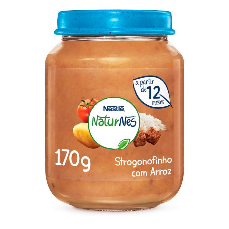 Papinha Naturnes Nestlé Strogonofinho com Arroz 170g (7891000119617)
