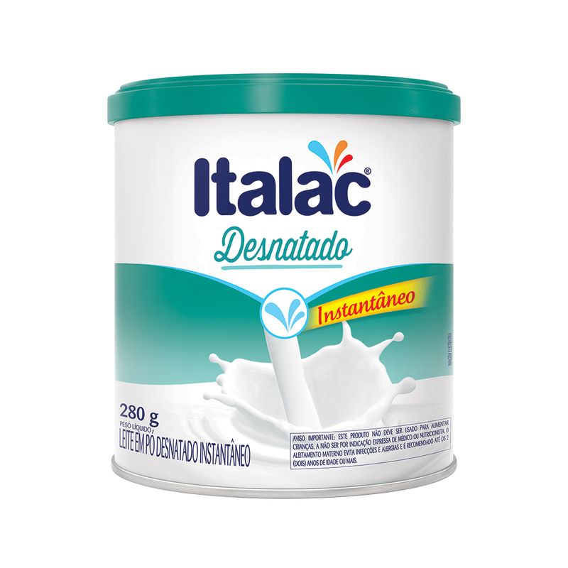 Leite em pó Italac Desnatado 280g (7898080641830)