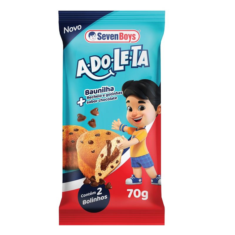 Bolinho Seven Boys de baunilha com chocolate 70g (7891193006848)