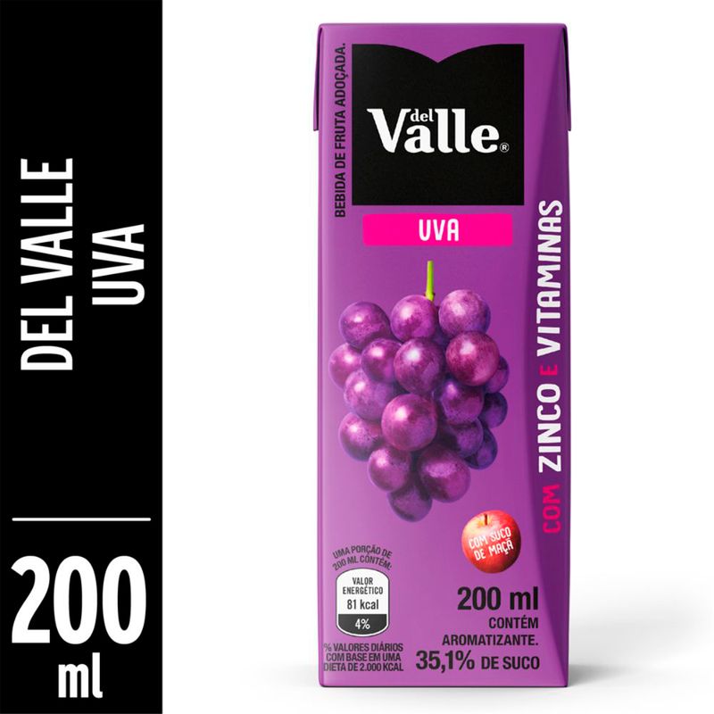 Bebida Com Suco Del Valle Nutri Uva 200ml (7898341430586)