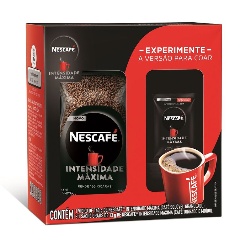 Café Solúvel Nescafé 160g Vd Grátis Sachê 13g Intens Máxima (7891000582152)