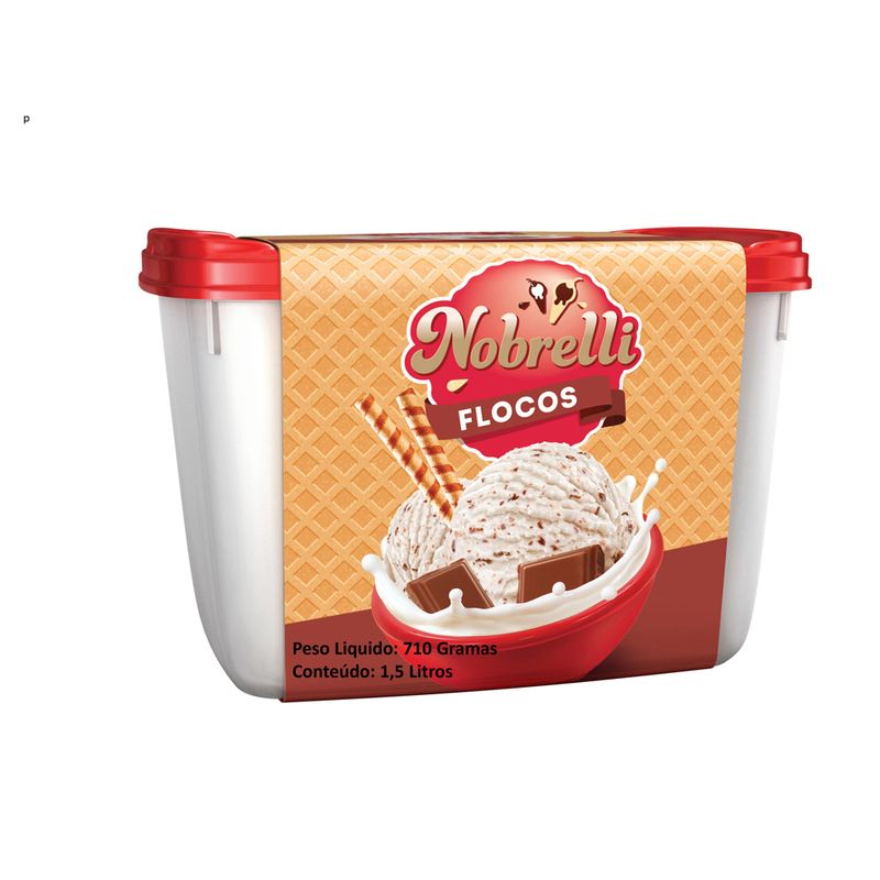 Sorvete Nobrelli 1,5l Flocos (7899975801544)