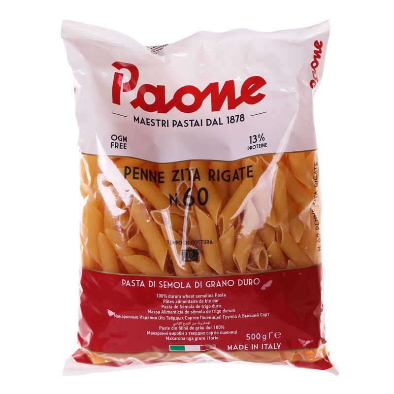 Macarrão Penne 500g Penne Zita Rigate (8054134420601)