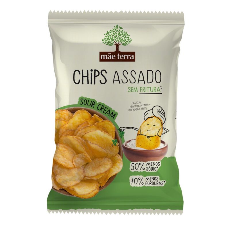 Snack Mãe Terra Chips Batata Sour Cream 70g (7891150084414)