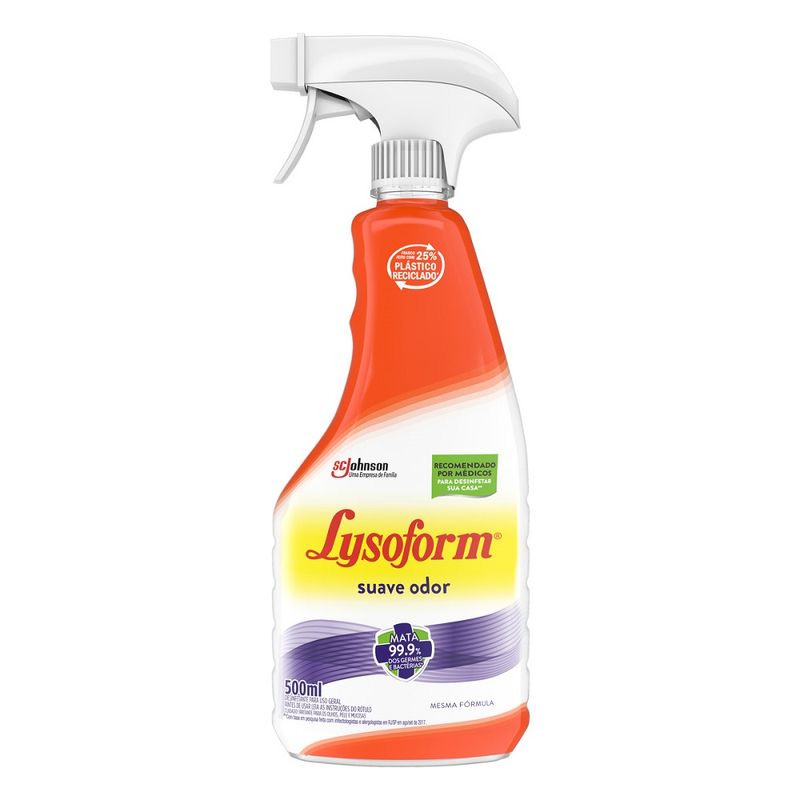 Desinfetante Lysoform Suave Odor Aparelho 500ml (7894650938485)