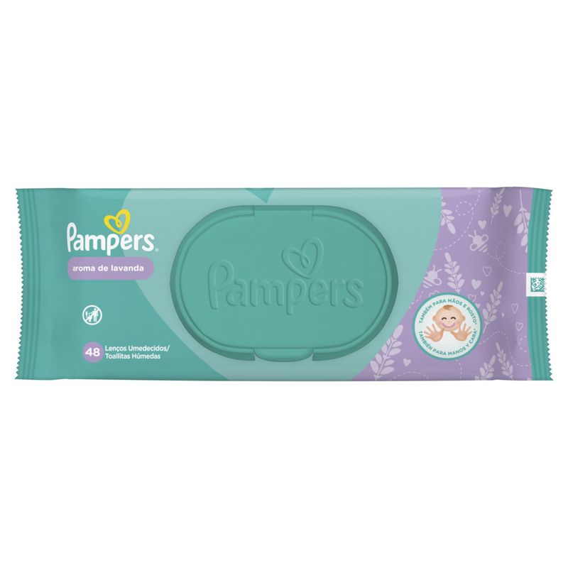 Lenços Umedecidos Pampers Aroma de Lavanda 48 Unidades (7500435148436)