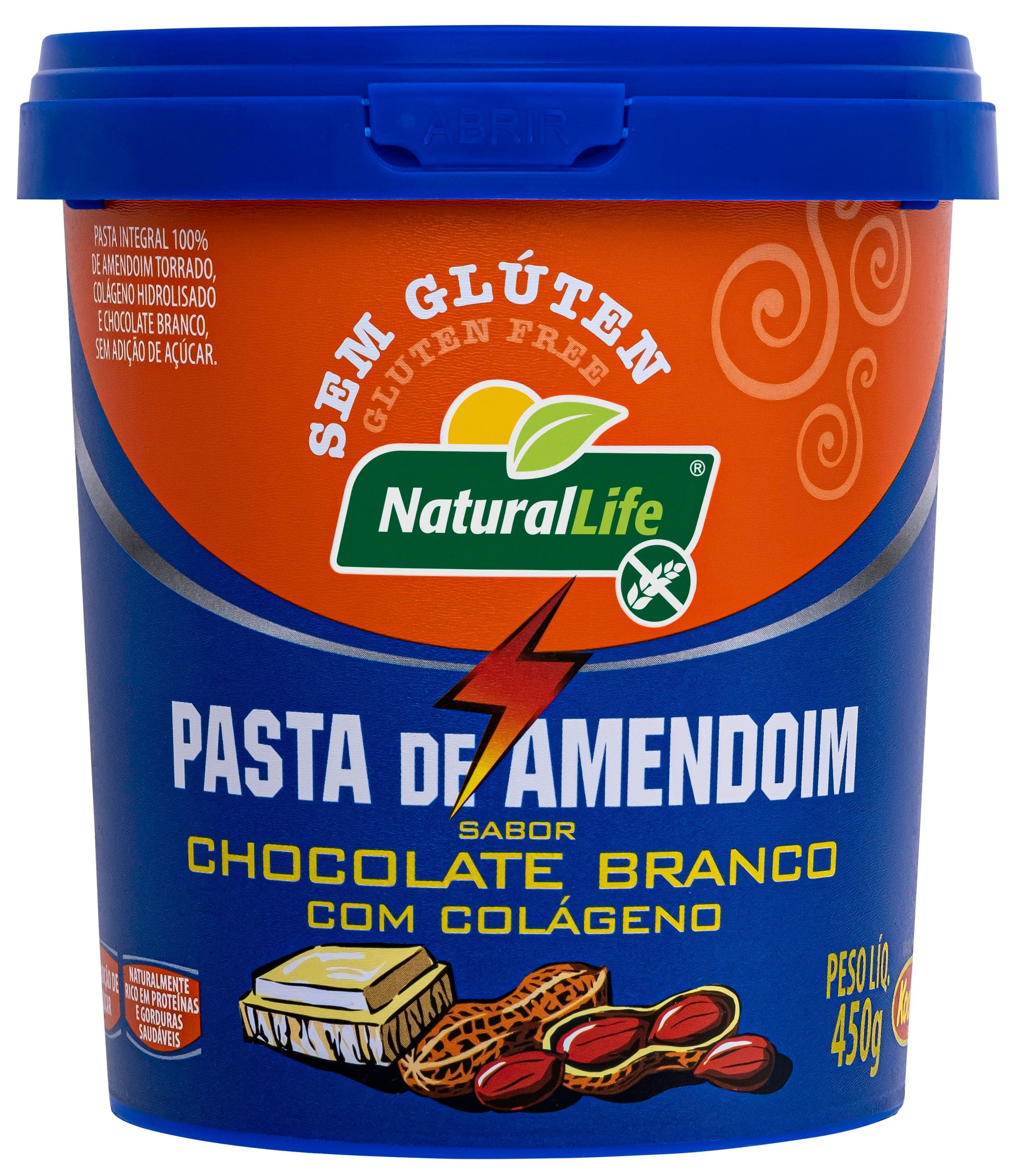 Pasta de Amendoim Natural Life 450G Whey Protein Sem Glúten - Supermercado  Savegnago