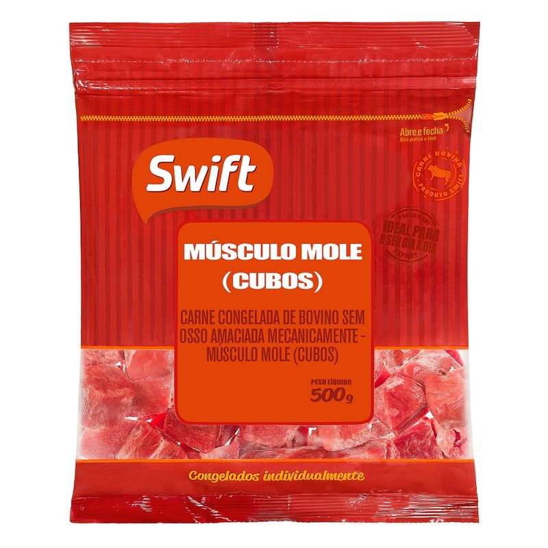 Carne Bovina Músculo Mole Swift 500g Cubos (7899567257490)